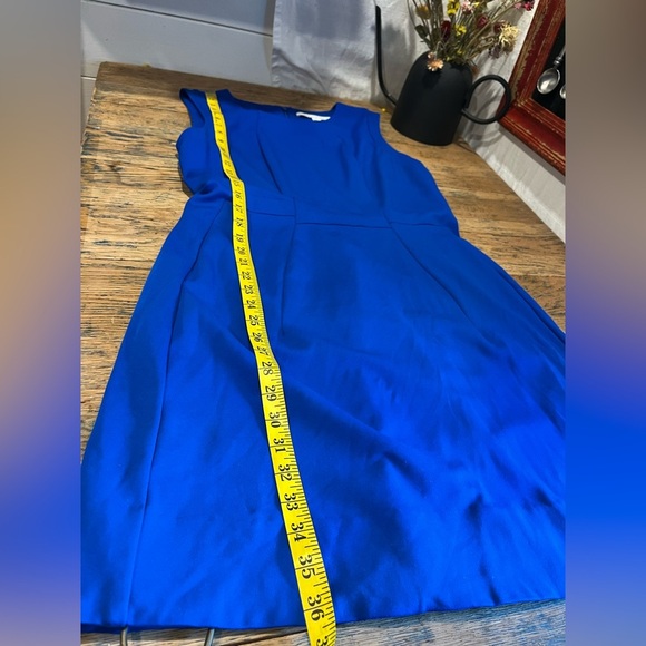 💙 Diane von Furstenberg Royal Blue Sleeveless Dress – Size 14 - Picture 7 of 13